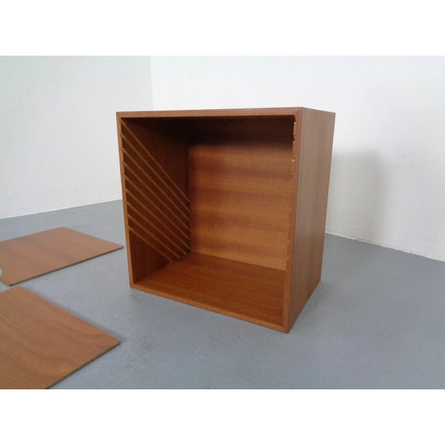 Brown Teak A4 Register Filing Shelves, 1960s For Sale - Image 8 of 12