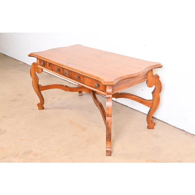 Baroque Romweber Spanish Baroque Carved Pine Writing Desk For Sale - Image 3 of 13