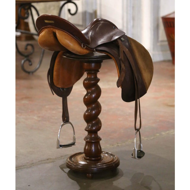 Brown Vintage Stubben Siegfried Swiss Brown Leather Horse Saddle For Sale - Image 8 of 11