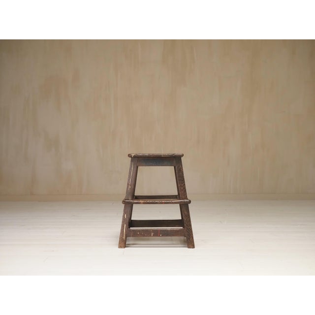 Brown Wooden Artist Stool, 1920s For Sale - Image 3 of 7