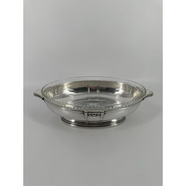 French Art Deco Centerpiece in Silver-Plating & Glass, 1915 For Sale - Image 13 of 14