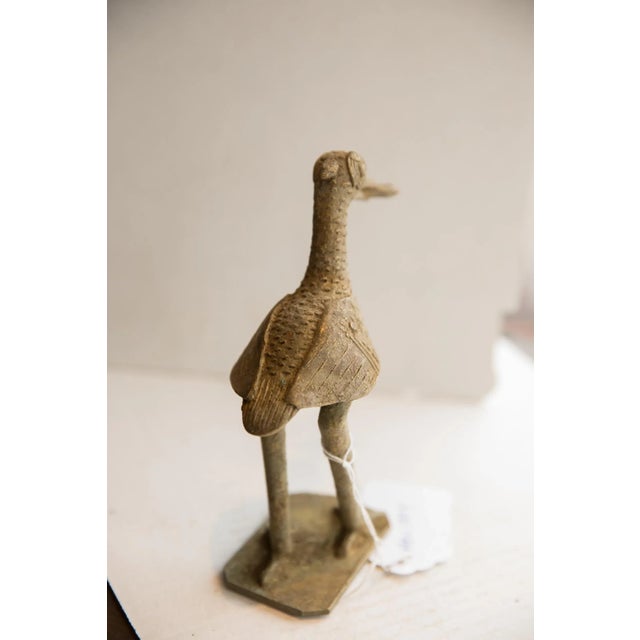 Metal Vintage African Bird With Fish Sculpture For Sale - Image 7 of 8