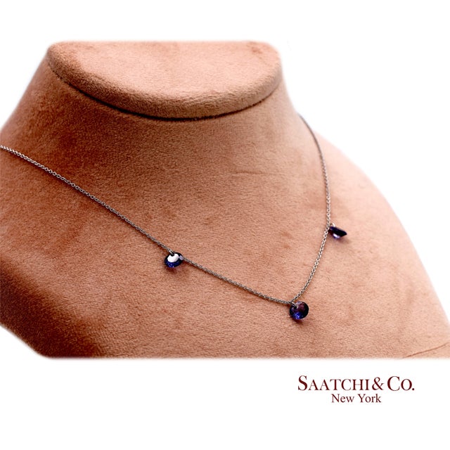 18K White Gold Natural Amethyst Pendant Necklace Metal Type: 18k White Gold Total Item Weight: 2.4 Grams Sizable: Yes...