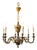 Mid 20th-Century French Bronze Chandelier with Classical Motifs For Sale