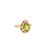 3.16 Carat Peridot Sapphire Yellow Gold Engagement Ring Size 7 For Sale - Image 4 of 9