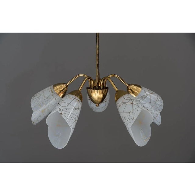 Mid-Century Modern Italian Chandelier, 1960s For Sale - Image 3 of 9