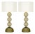 Venetian Glass, Classic Globe Lamps, Olive Green, Murano, Italy For Sale