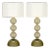 Venetian Glass, Classic Globe Lamps, Olive Green, Murano, Italy - a Pair For Sale