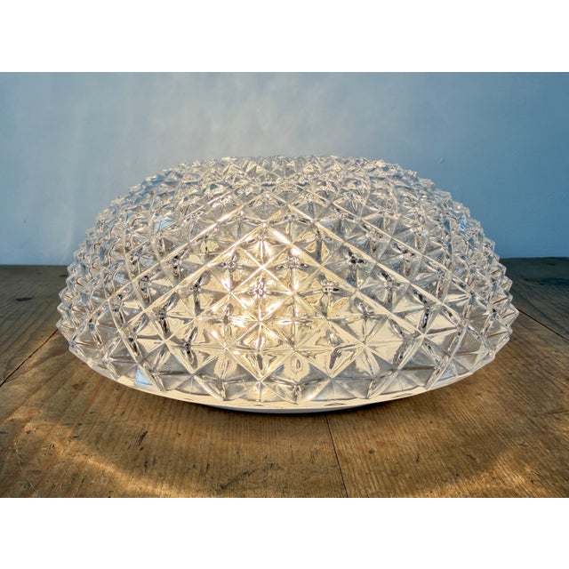 Vintage Glass Ceiling Light, 1970s For Sale - Image 12 of 16