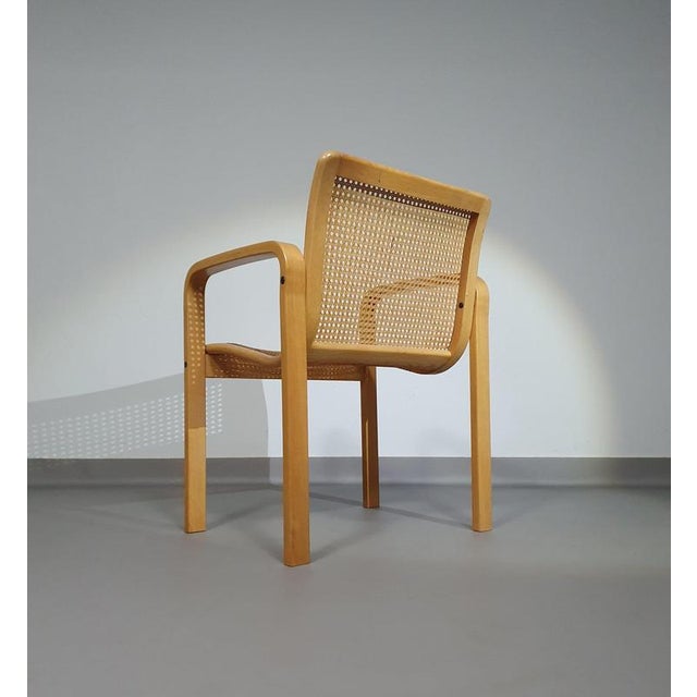 Brown Beechwood and Webbing Chair by Olivo Pietro, Italy, 1970s For Sale - Image 8 of 18