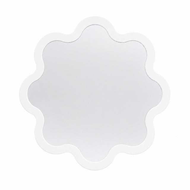 Luxury Decorative Circular Wall Mirror in Light Blue – Hvyli Round 90 For Sale - Image 17 of 18