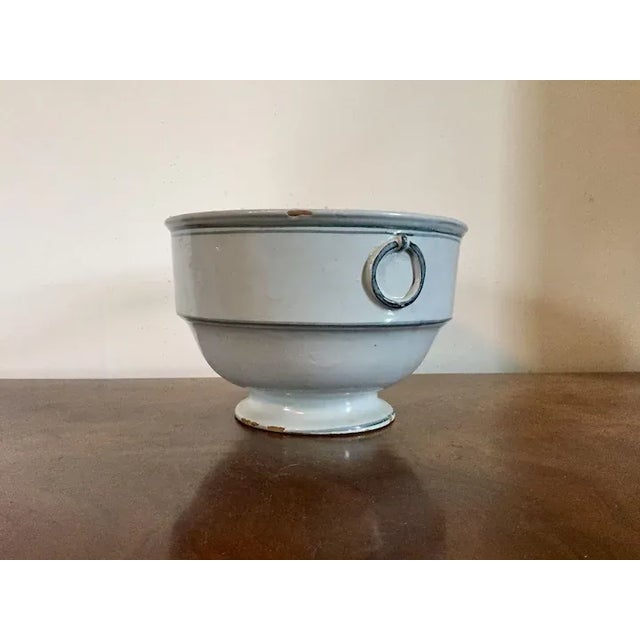 Delft 18th Century Delft Tin Glaze Faience Footed Planter For Sale - Image 4 of 11