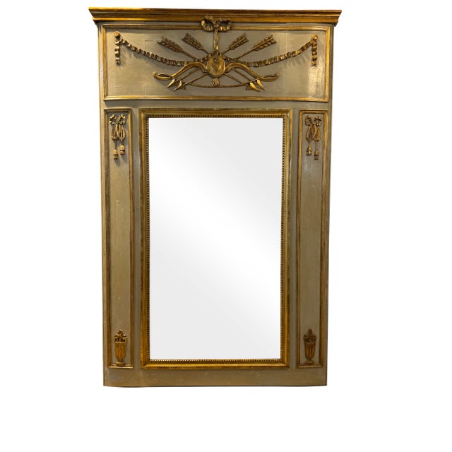 Louis XVI French Neoclassical Trumeau Mirror For Sale In Boston - Image 6 of 14