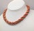 Mid-Century Modern Vintage 1950s Signed Napier Goldtone Spiral Faux-Coral Beaded Collar Necklace For Sale - Image 3 of 8