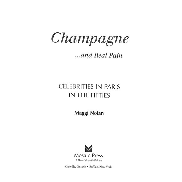 NOLAN, Maggi [335] pp. Mosaic Press 1998 9" x 6" More than 50 years after arriving in Paris, Maggi Nolan, former society...