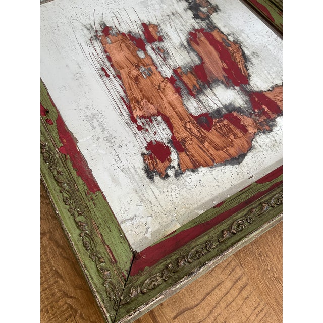 Antique Wall Mirror With Copper For Sale - Image 14 of 17