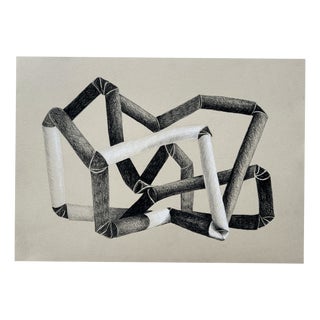 Amanda Andersen, Knotted Abstraction, 2024, Pastel on Natural Tan Paper For Sale