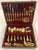 Beautiful vintage 66 piece Estia Golden Cascade gold flatware set. Full set of 8 with plenty of serving pieces as well....