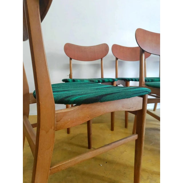 Forest Green Vintage Danish Chairs, 1960s, Set of 4 For Sale - Image 8 of 10