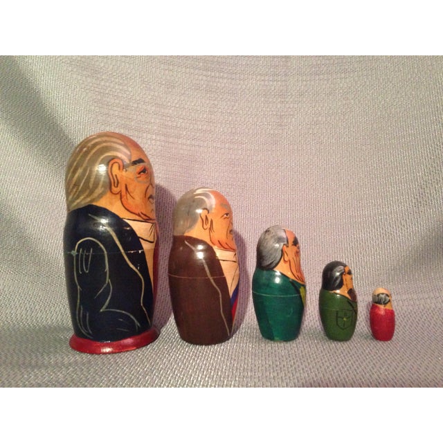 Russian Soviet USSR Leaders Nesting Dolls Set of 5 Chairish