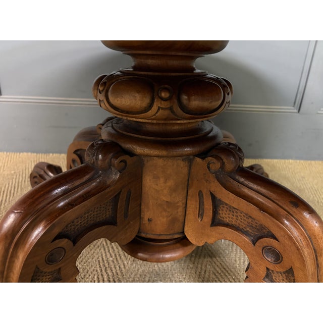 Late 19th Century Large Victorian Burr Walnut Coffee Table, 1875 For Sale - Image 5 of 15