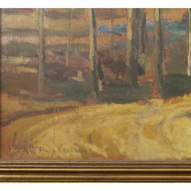 Luigi Venturini, Virgilian Wood, Oil Painting, 1960s For Sale - Image 3 of 4