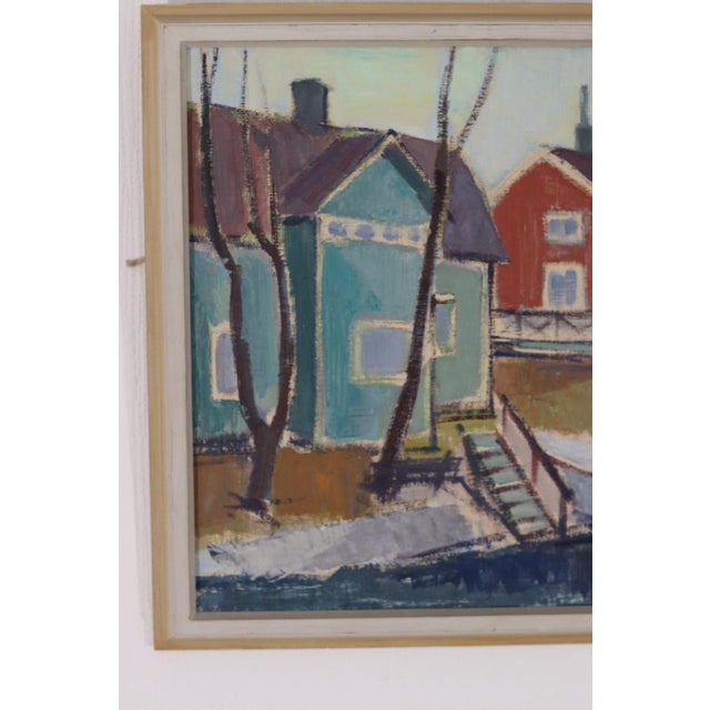 G. Höglund, Harbour Scene, 1960s, Oil on Canvas, Framed For Sale - Image 7 of 12