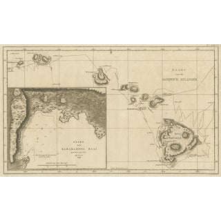Map of the Hawaiian Islands with Large Inset of Karakakooa Bay, 1803 For Sale