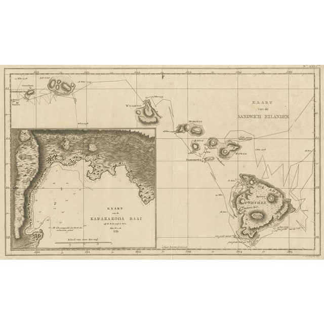 Map of the Hawaiian Islands with Large Inset of Karakakooa Bay, 1803 For Sale