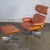 MCM Style Mid to Late 20th Century Plycraft Lounge Chair & Ottoman in Saddle Color Italian Leather For Sale - Image 9 of 18