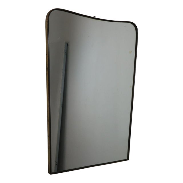 Mid-Century Modern Brass Mirror by Gio Ponti, Italy, 1950s For Sale