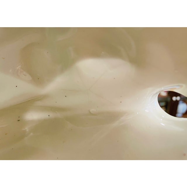 Cabbage Ware Floral Teapot - Vintage Majolica With Hibiscus For Sale - Image 11 of 11