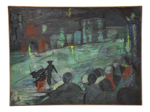 Carlo of Hollywood Oil on Canvas Painting