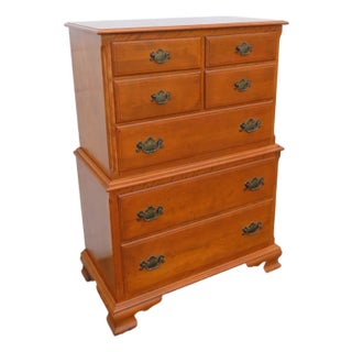 Ethan Allen Solid Maple Tall Chest of Drawers 6323a For Sale