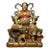 Copper Zhenwu Emperor With Mythical Beast, 12" H For Sale