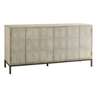 Lillian August Hudson Beige Shagreen Credenza For Sale