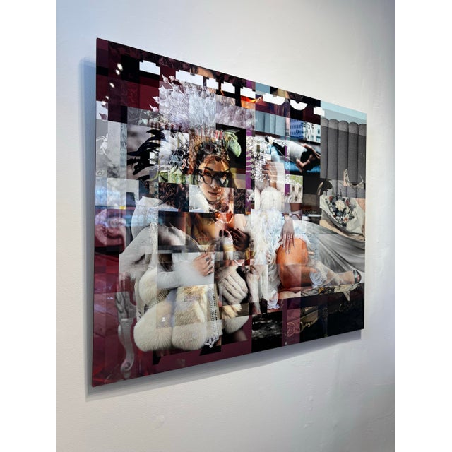 Olympia Contemporary Collage 41 x 50 "African American artist Takako Konishi (pseudonym, 1969) constructs collages that...