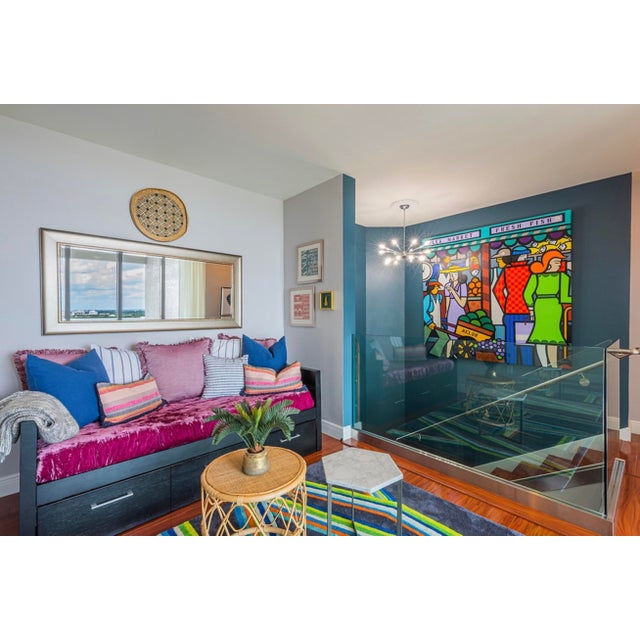 Textile Original Jozza Acrylic on Canvas - “Fish Market” For Sale - Image 7 of 7