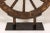 Antique Large Wood & Metal Cart Wheel Mounted on Custom Base For Sale - Image 11 of 12