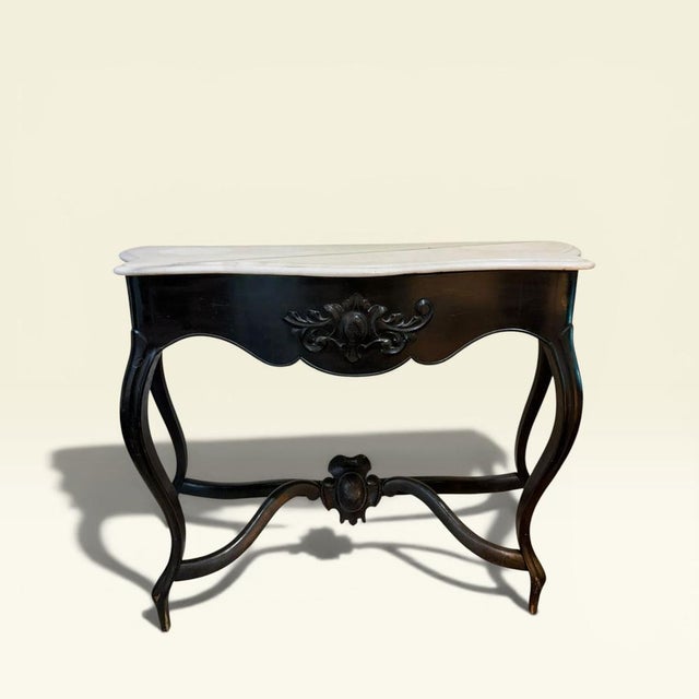 Black Antique Spanish Console Table, 1890s For Sale - Image 8 of 8