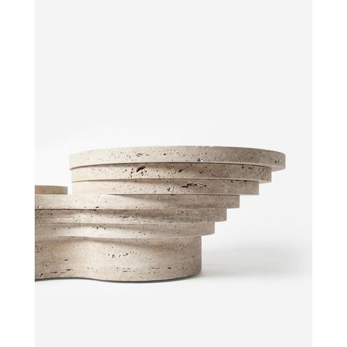 Slice Me Up Sculptural Coffee Table in Travertine by Pietro Franceschini For Sale - Image 4 of 6