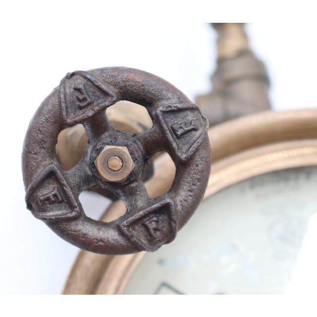Metal Antique Ashcroft Steam Pressure Gauge For Sale - Image 7 of 9