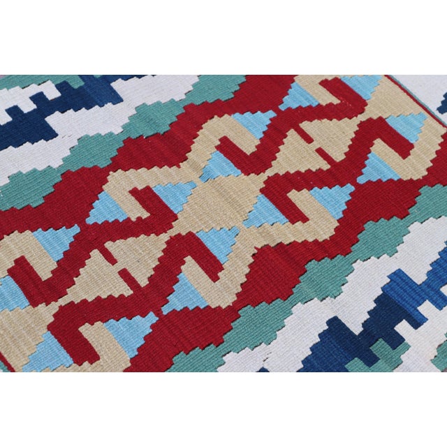 1960s Rustic Farmhouse Handmade Wool Kilim For Sale - Image 4 of 11