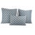 Not Yet Made - Made To Order Navy With Blue Trellis Pattern Lumbar Pillow Cover For Sale - Image 5 of 6