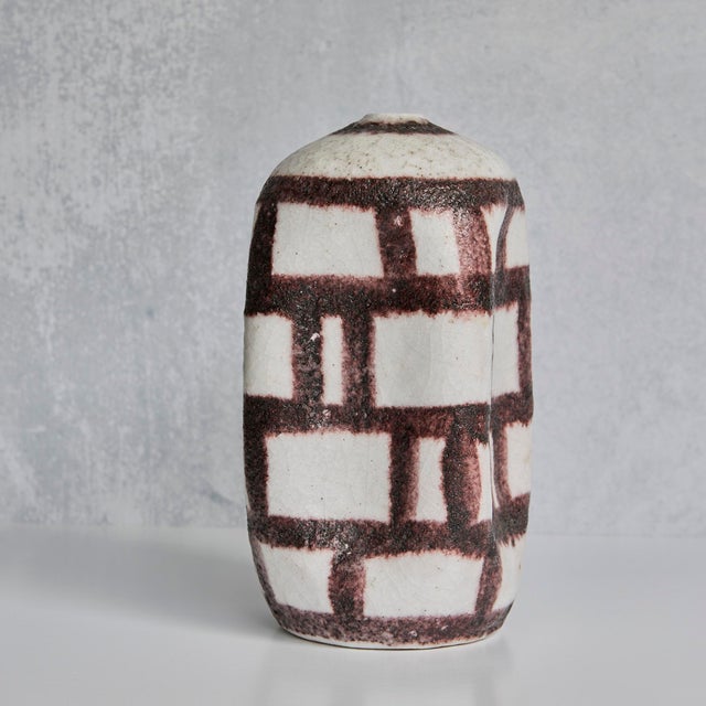 1960s Rare Guido Gambone Signed Vase For Sale - Image 5 of 7