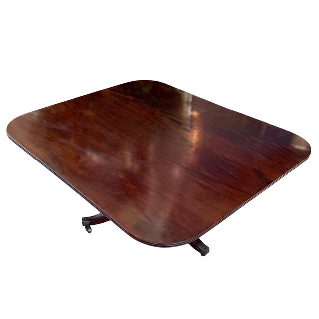 Antique Early 19th C Regency Mahogany Cocktail Table. This was once a breakfast table lowered to cocktail table height.
