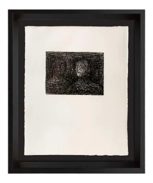 Henry Moore Hand Signed Lithograph Original" Thin Lipped..." with Frame