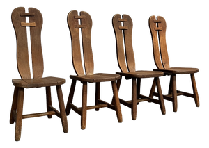 Vintage Dining Chairs attributed to De Puydt, Belgium, 1960s, Set of 4