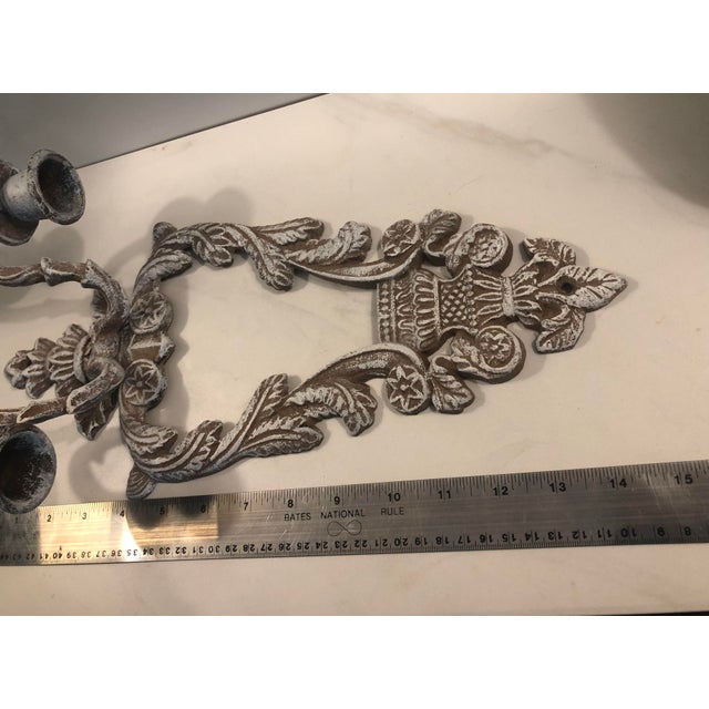 This beautiful Cast Iron Wall Sconce With 2 Arms will be a standout on yours interior or exterior wall. This vintage 2 arm...