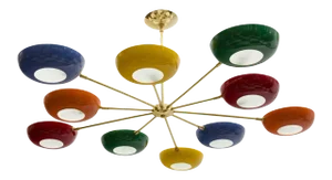 Stilnovo Style Multicolored Sputnik Chandelier